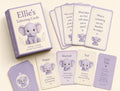 Ellie's Listening Cards deck fanned out with feelings and conversation cards