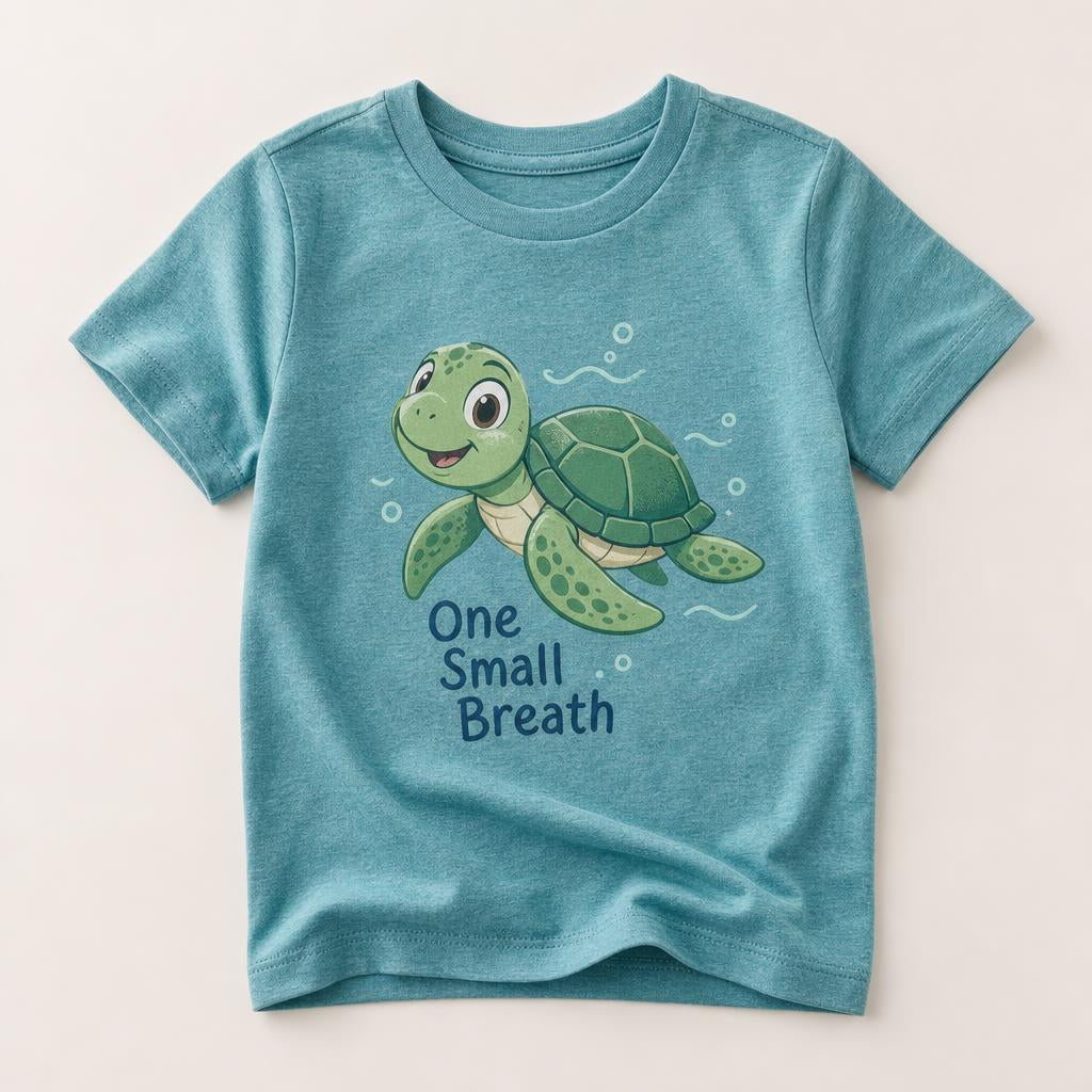 Tommy Turtle One Small Breath sensory-friendly kids t-shirt