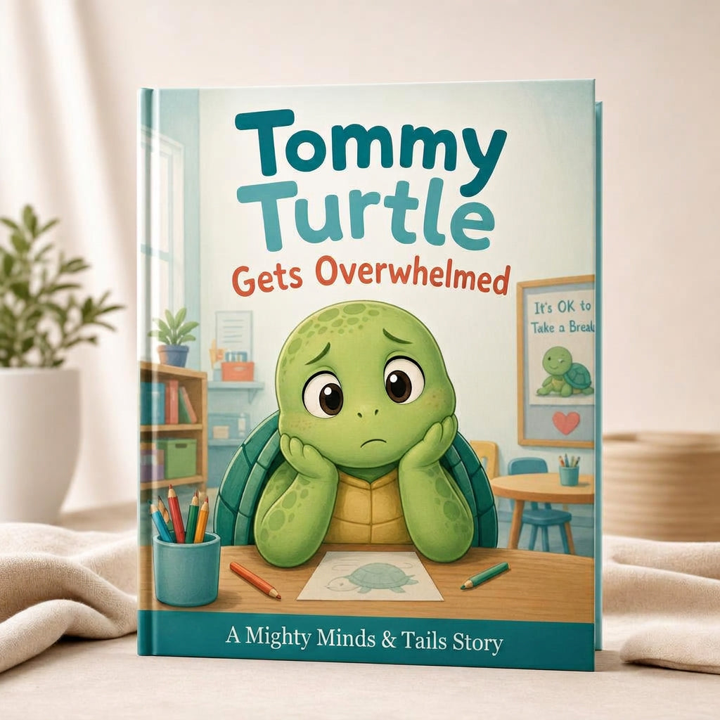 Tommy Turtle Gets Overwhelmed children's picture book
