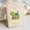 Tommy Turtle breathe hard enamel pin